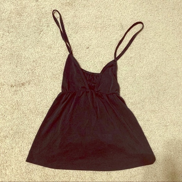 Express One Eleven Black Low V Tank Size Small - Picture 1 of 6